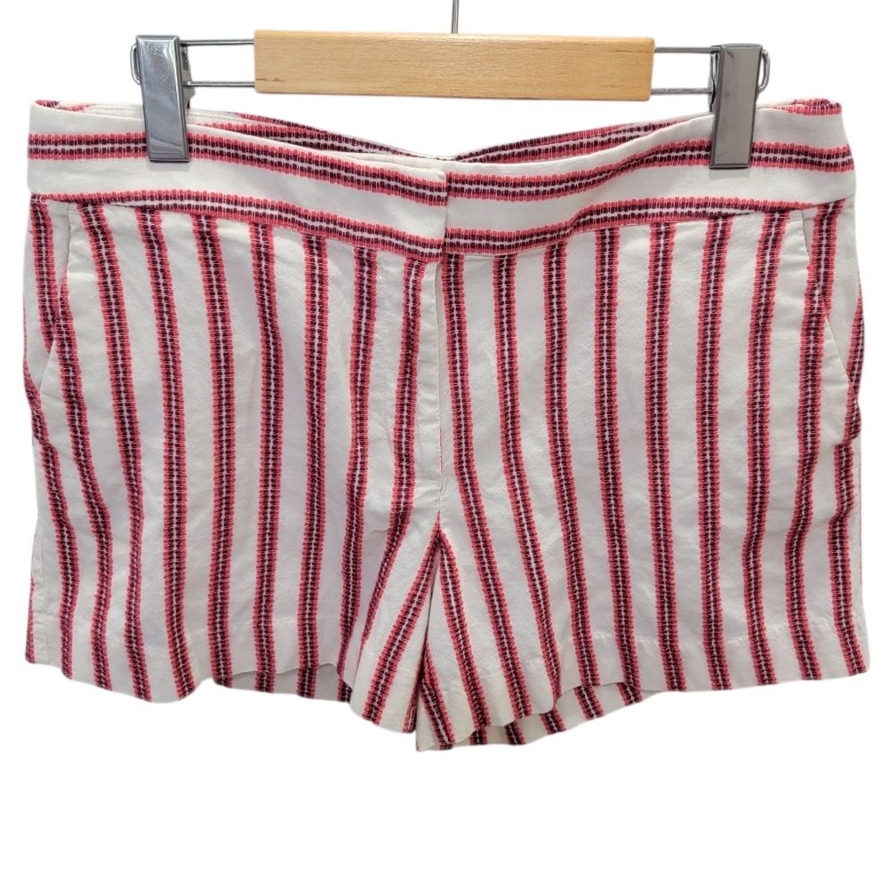 LOFT Striped Shorts Red Cream Euro Summer Cotton Blend Pockets Women’s
Size 6 - Picture 6 of 14